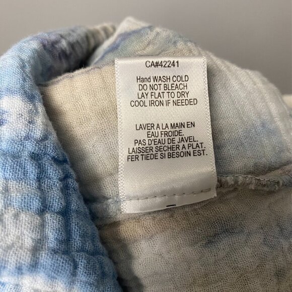 YFB Gauze Artsy Lagenlook Oversized Tie-Dye Button Up Women's Size S - Picture 8 of 8